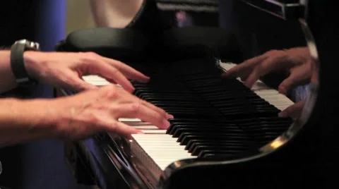 Man Playing Piano Stock Footage 50939458