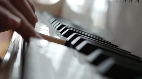 Man Playing Piano Stock Footage 64052559