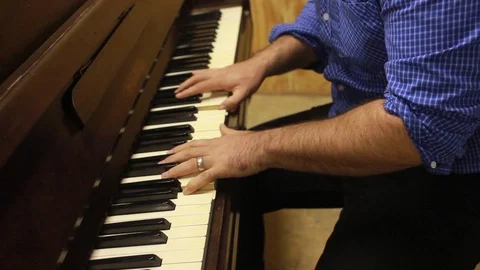 Man Playing the Piano Stock Footage 109421700