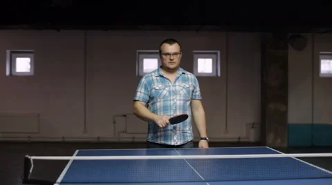 Man playing pingpong Stock Footage 58203828
