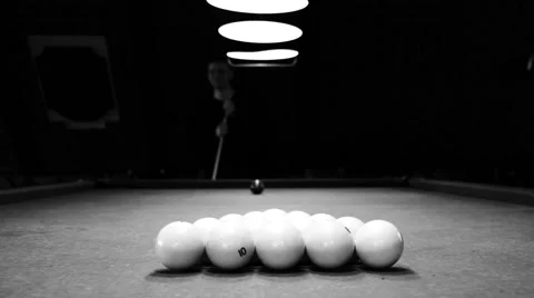 Man playing pool, billiards Stock Footage 61934867
