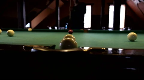 Man playing pool, billiards Stock Footage 61934892