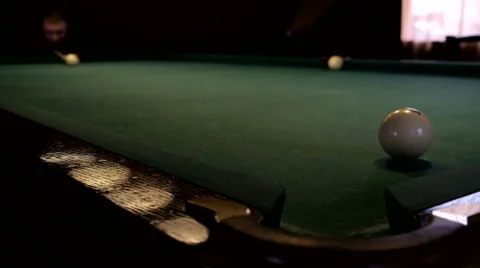 Man playing pool, billiards Stock Footage 61936260