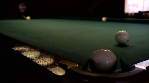 Man playing pool, billiards Stock Footage 61936317