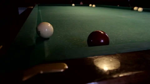 Man playing pool, billiards Stock Footage 61936514