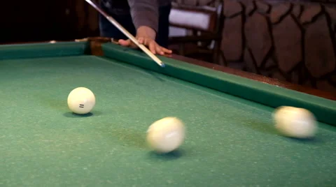 Man playing pool, billiards Stock Footage 61937019