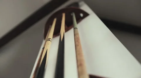 Man playing pool at the cottage Stock Footage 64241445