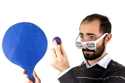 Man playing rackets Stock Photos