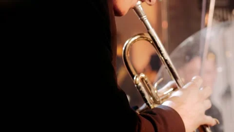 A man playing the saxophone close-up Stock Footage 324843165