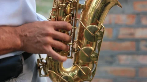 Man playing saxophone Stock Footage 31401006
