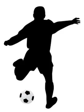 Man playing soccer Stock Illustration
