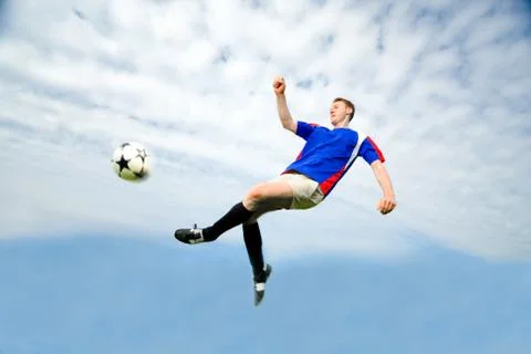 Man playing Soccer 写真素材