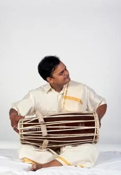 Man playing the tabla Stock Photos