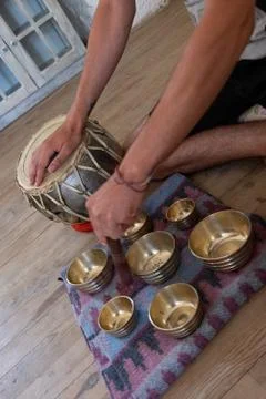 Man Playing Tabla Stock Photos