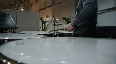 Man Playing Timpani Stock Footage 61371001