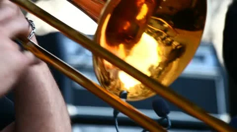 A man playing on trombone Video stock 11022881