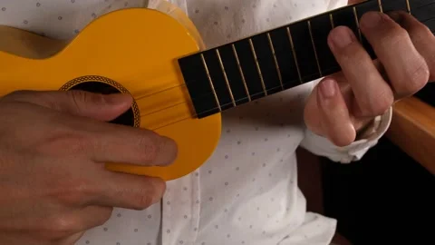 Man playing ukulele Stock Footage 240133953