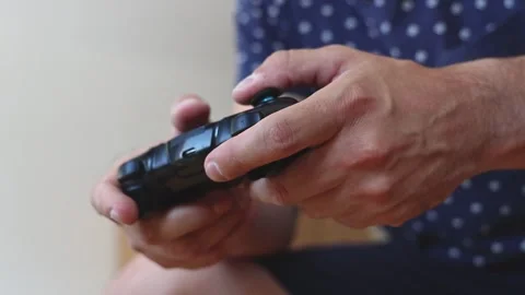 Man playing video game on gamepad. Stock-Footage 252323085