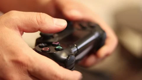 Man playing video game using joystick 스톡 동영상 140933967