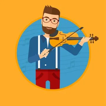 Man playing violin. イラスト素材