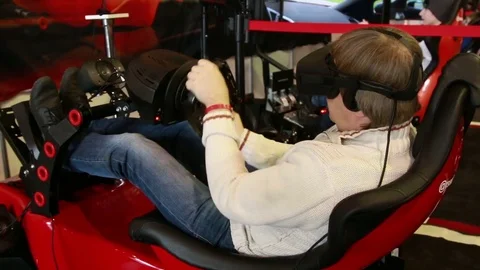 Man playing virtual reality video game. Stock Footage 72344086