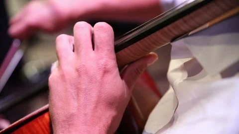 Man plays cello. closeup Stock-Footage 102174375