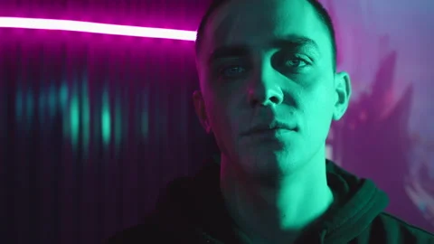 A man plays a computer game. Video stock 149328852