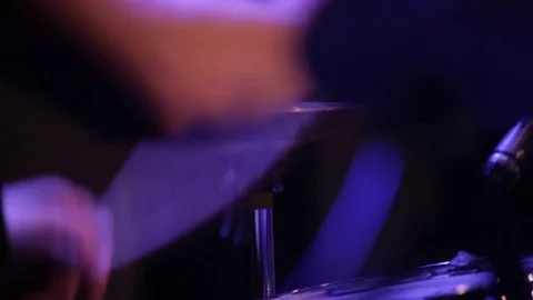Man plays drums close-up. 動画素材 74205768