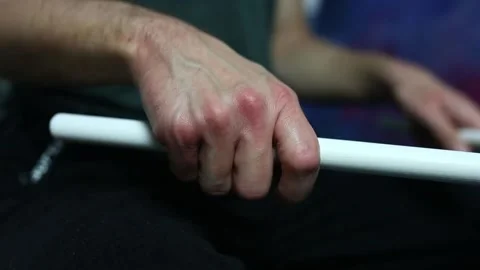 Man plays the drums. Stock-Footage 131232067