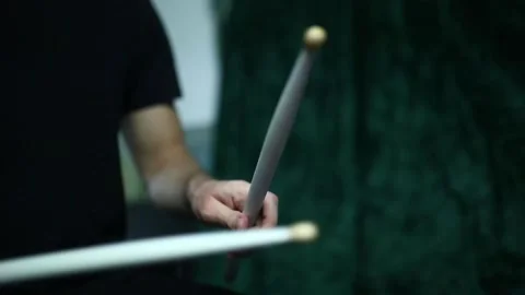 Man plays the drums. Stock Footage 131232085