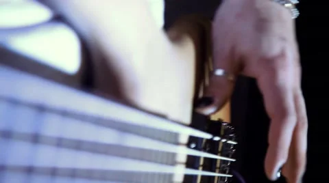 A man plays electic gitar Stock Footage 60747295