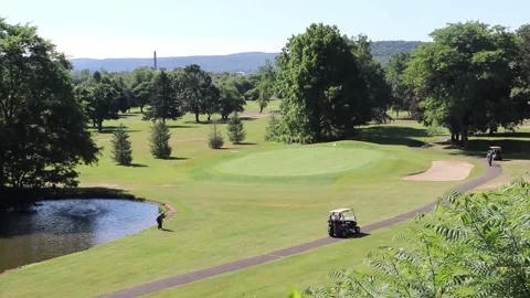 Man plays golf Stock Footage 146607181