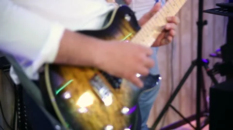 Man plays the guitar Stock Footage 67104853