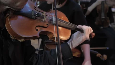A man plays the violin Stock Footage 154909961