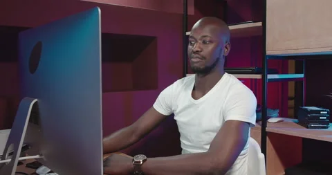 The man is pleasantly surprised by what he saw Video stock 155055729
