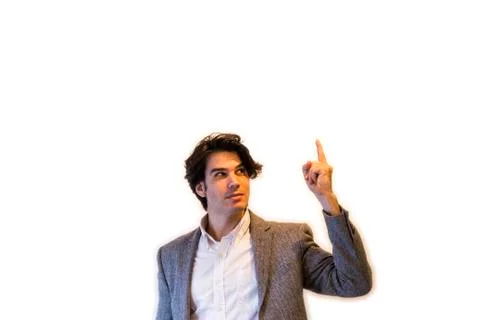 Man Pointing Up 1 Stock Photos