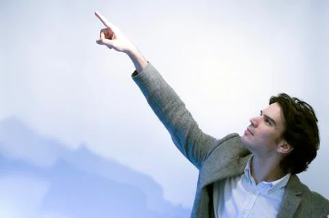 Man Pointing Up 2 写真素材