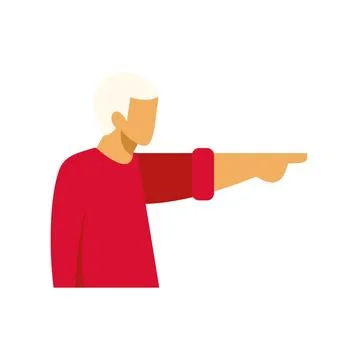 Man pointing direction showing choice or decision Stock Illustration