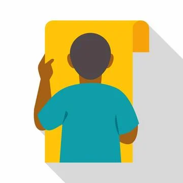 Man pointing on document presenting information planning Stock Illustration