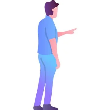 Man pointing finger vector icon advertising design Stock Illustration