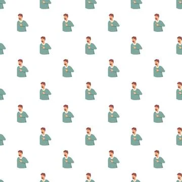 Man pointing, gesturing, and directing seamless pattern Stock Illustration