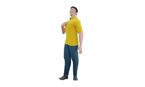 Man pointing to his chest Stock Illustration