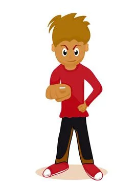 Man pointing isolated Stock Illustration