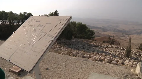 Man pointing on map in Jordan mountains Stock Footage 58516769