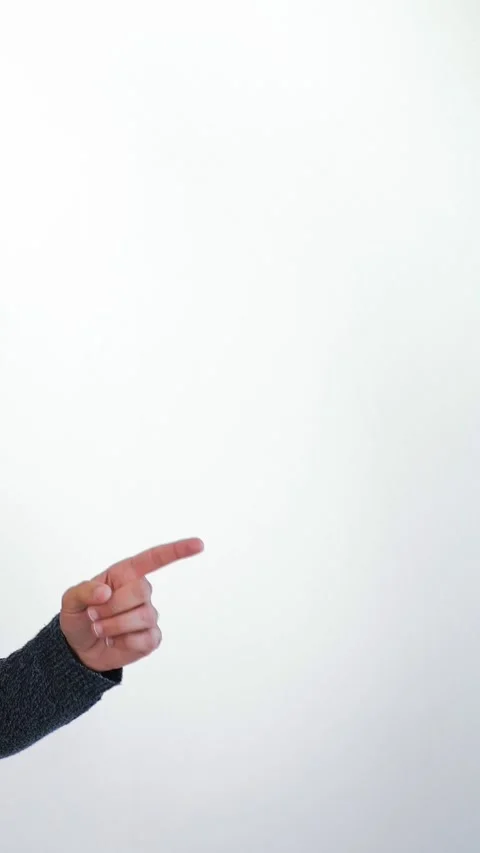 Man pointing with one hand and finger to the side and using sterile face mask Stock Footage 328020233