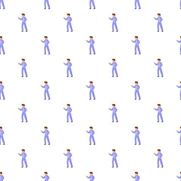 Man pointing seamless pattern for design projects Stock Illustration