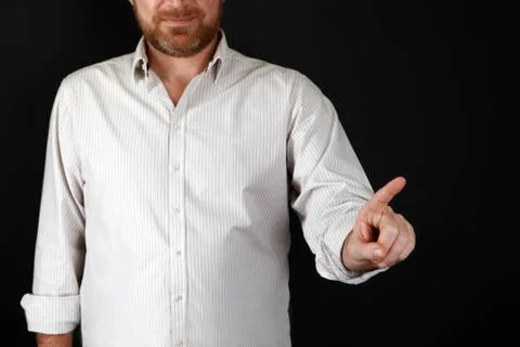 Man pointing at something Stock Photos
