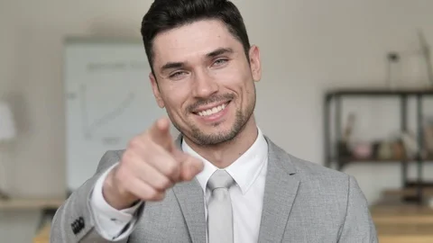 Man Pointing toward Camera Stock Footage 104865787