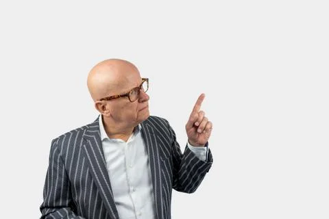 Man Pointing towards something Stock Photos