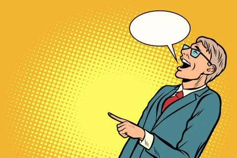 The man points and laughs Stock Illustration